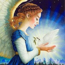 Схема вышивки «ангел мира»