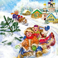 Схема вышивки «Зимние забавы»