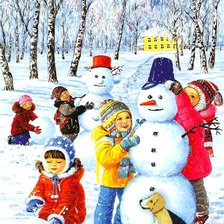 Схема вышивки «Зимние забавы2»