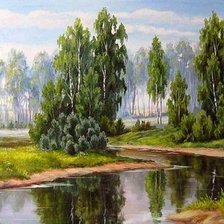 Схема вышивки «пейзаж»