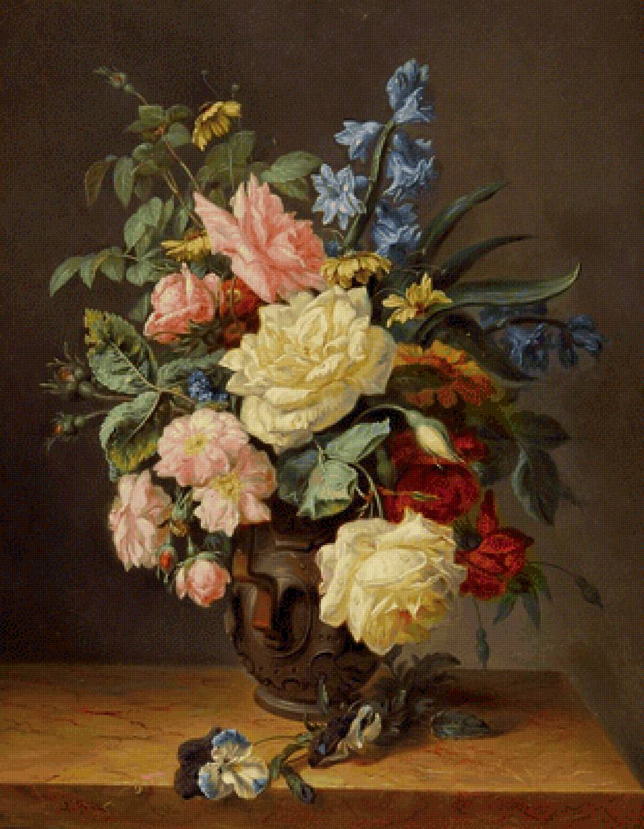 букет - картина, цветы - предпросмотр