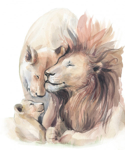 Семья - семья, львиная семья, львы - оригинал