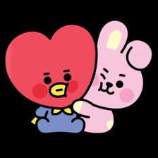 Схема вышивки «Bt21 TaTa and Cooky baby»