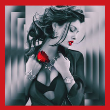 Схема вышивки «Девушка»