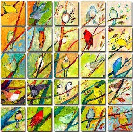 птицы 1 - птицы, дерево - оригинал