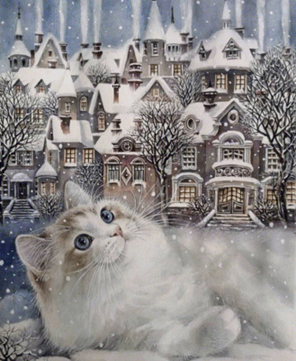 gato en la ciudad - animales, gato - предпросмотр