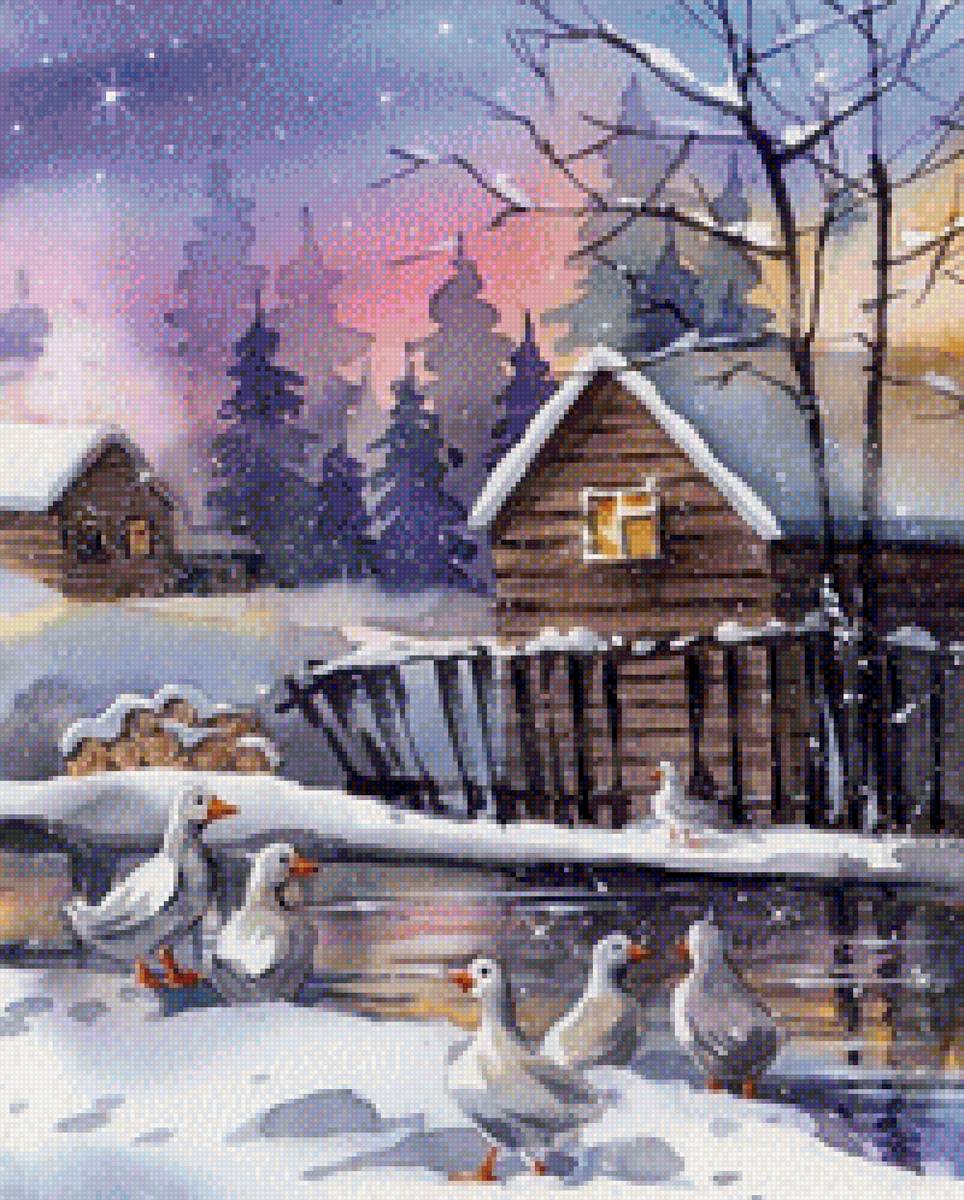 Домик - птицы - предпросмотр