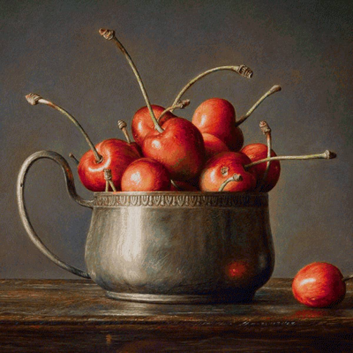 вишни - натюрморт, вишня - предпросмотр