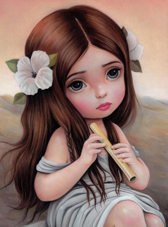 Девочка с дудочкой - оригинал