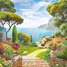 Схема вышивки «У моря»