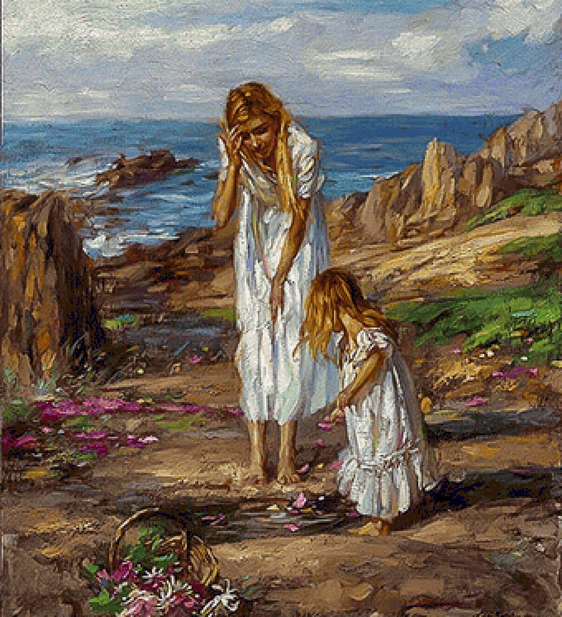 Age of Innocence. - cao yong painter.seascape.people.flowers and gardens. - предпросмотр