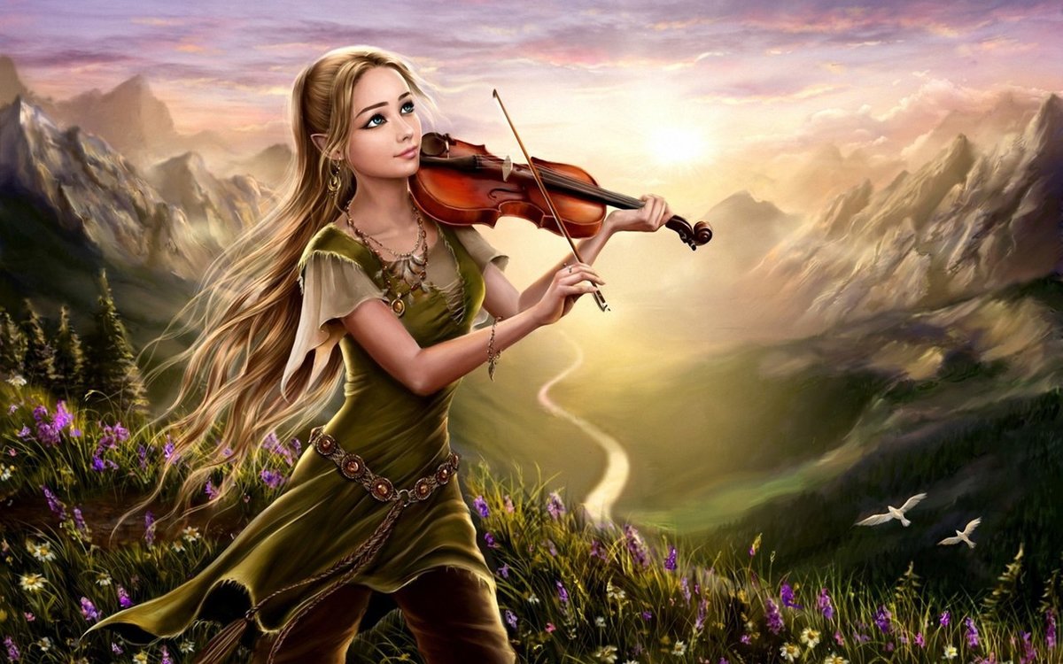 Девушка - фэнтези, иллюстрация, сказка - оригинал