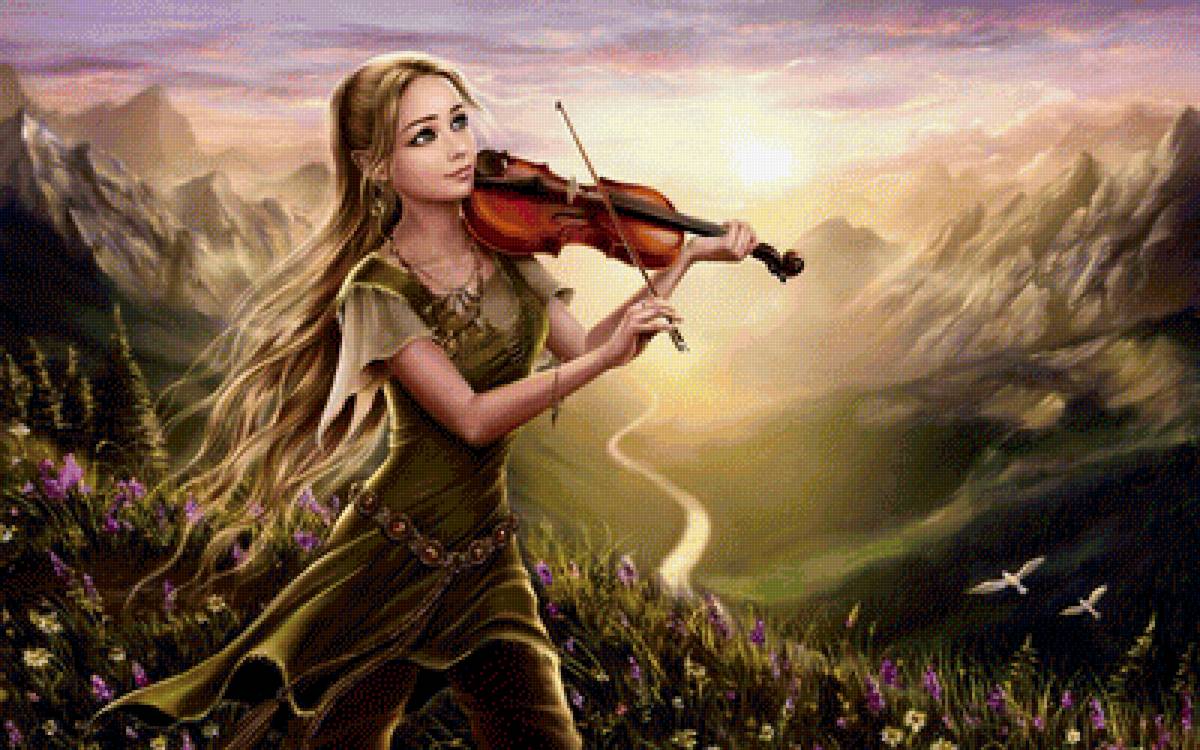 Девушка - сказка, фэнтези, иллюстрация - предпросмотр