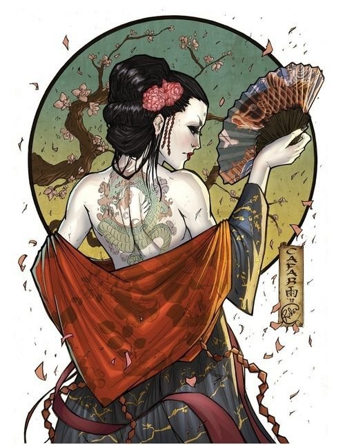 Гейша - девушка, гейша, япония - оригинал