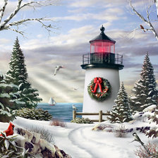 Оригинал схемы вышивки «Lighthouse Christmas» (№2242086)