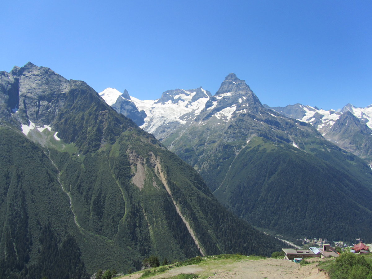 домбай - фото, пнк, горные тропы, ледник, пейзаж, горы, кавказ, природа - оригинал