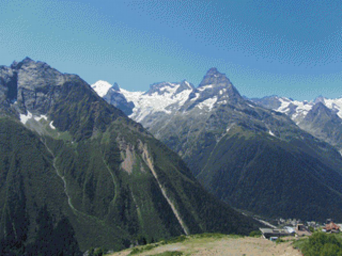 домбай - природа, ледник, фото, горы, пейзаж, горные тропы, пнк, кавказ - предпросмотр