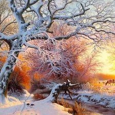 Схема вышивки «пейзаж»