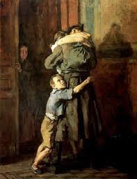 возвращение хкд.Костецкий - война, люди, картина - оригинал