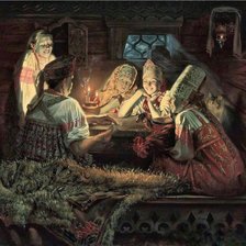 Схема вышивки «Святочное гадание»