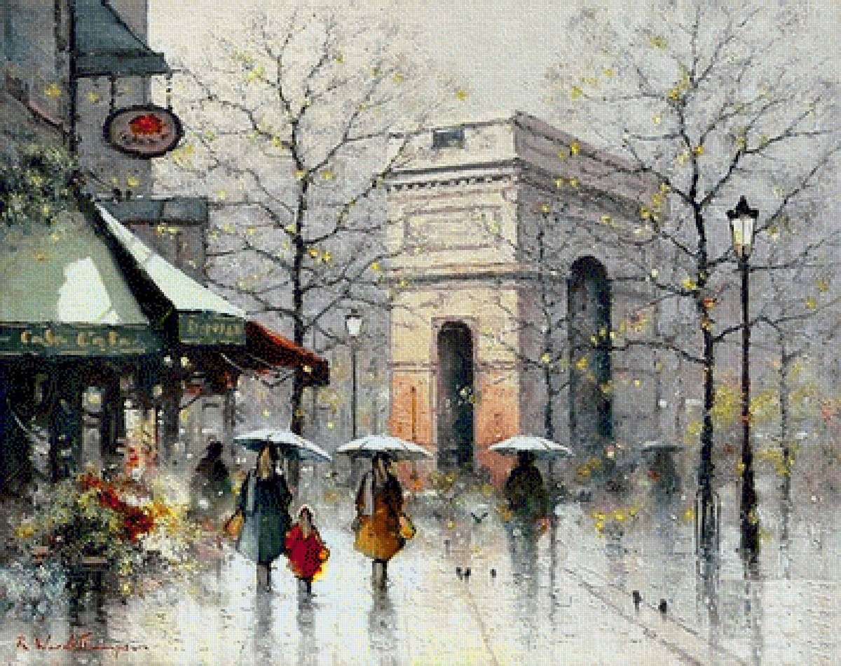 Париж - городской пейзаж - предпросмотр