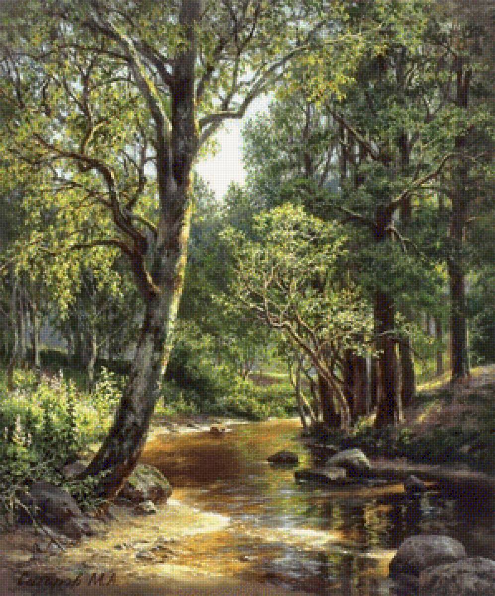 ручей сатаров михаил - лес ручей весна - предпросмотр