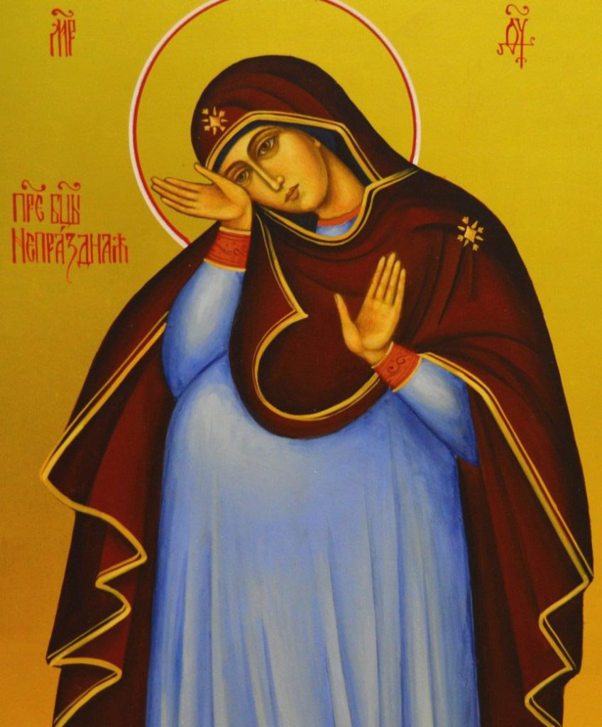 Богородица - икона, беременность. - оригинал