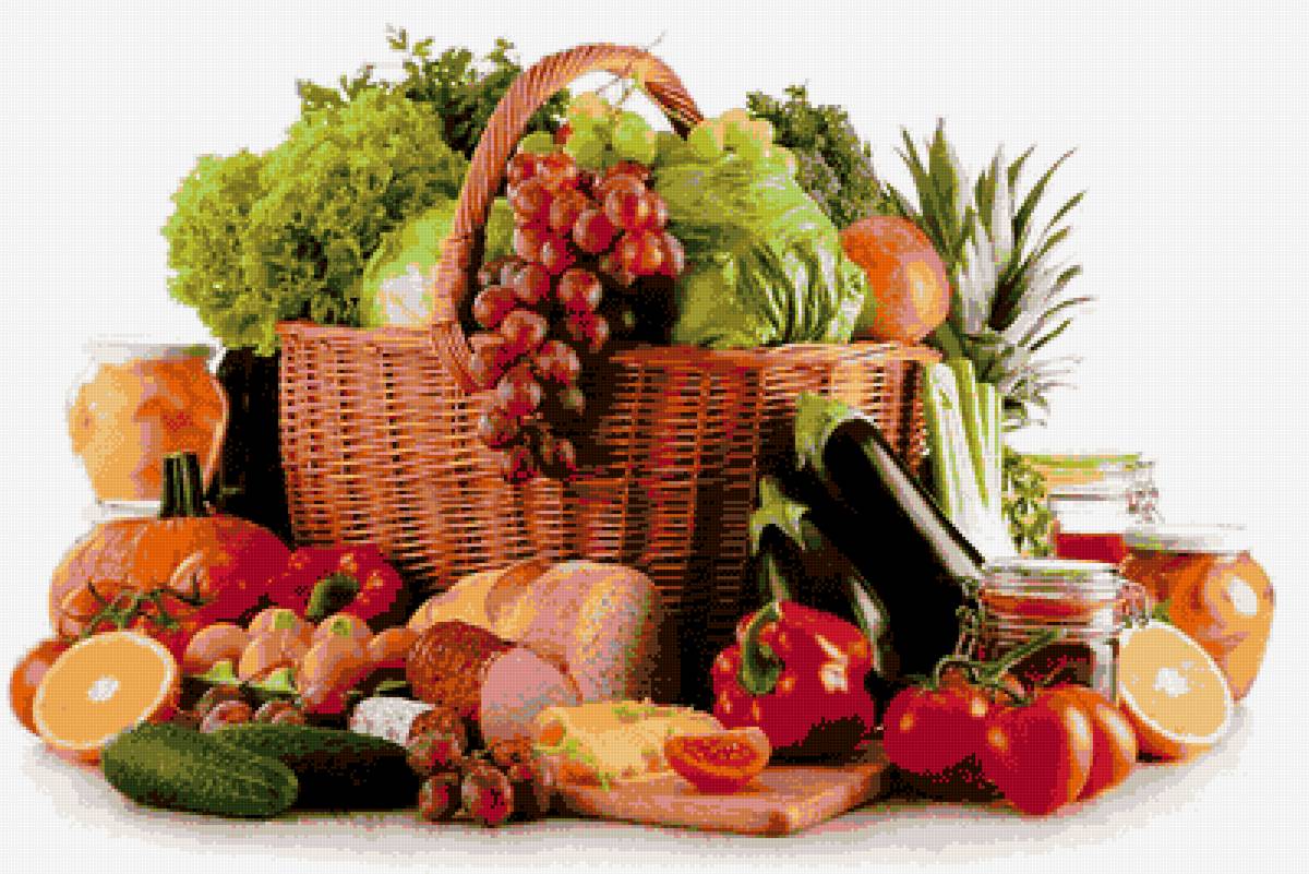 Стол изобилия - фрукты, продукты, изобилие - предпросмотр