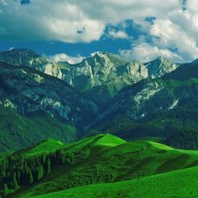 Схема вышивки «Горы»