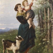 Схема вышивки «Mama si copilul»