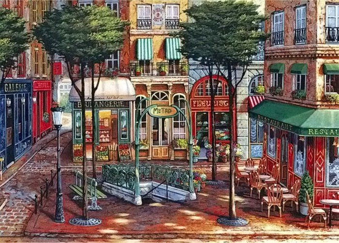 ДЖОН-ПАТРИК О'БРАЙЕН. ВХОД В МЕТРО - помещения, здания - оригинал