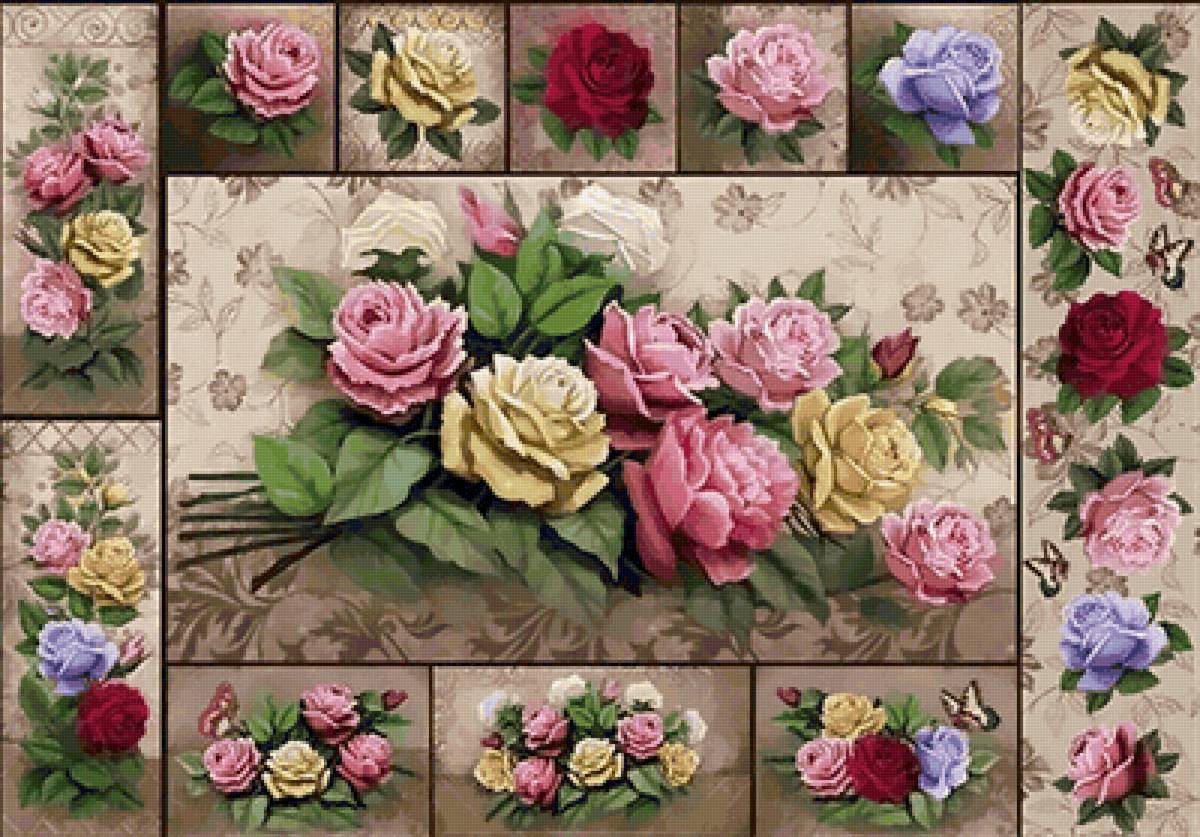 Collage- РОЗЫ - цветы - предпросмотр