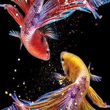 Схема вышивки «рыбки»