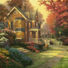 Victorian Autumn,  Thomas Kinkade