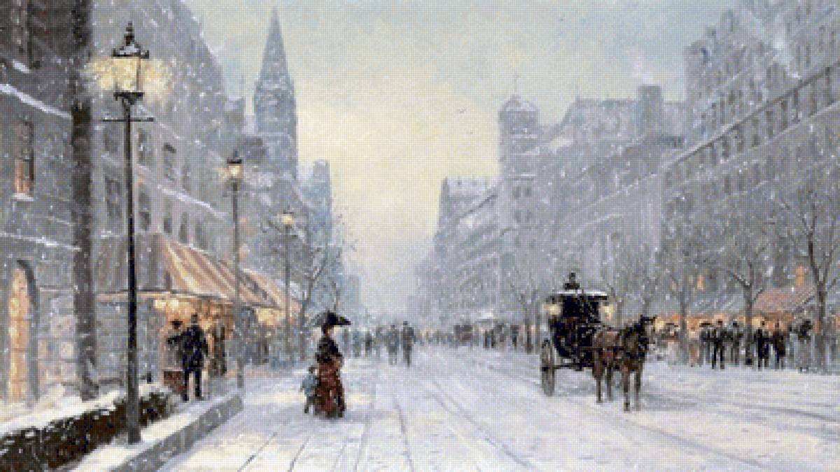 Winter street - предпросмотр