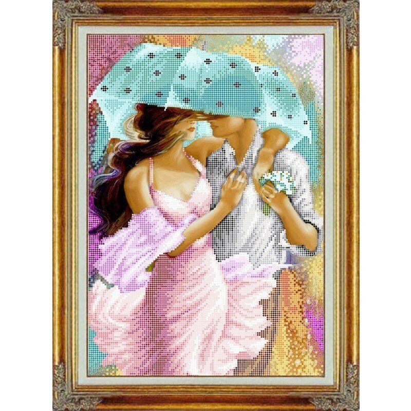 Под дождем - любовь, женщина, свидание, зонт, пара, мужчина - оригинал