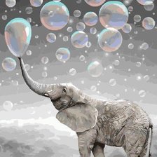 Оригинал схемы вышивки «Слон и мыльные пузыри» (№2247952)