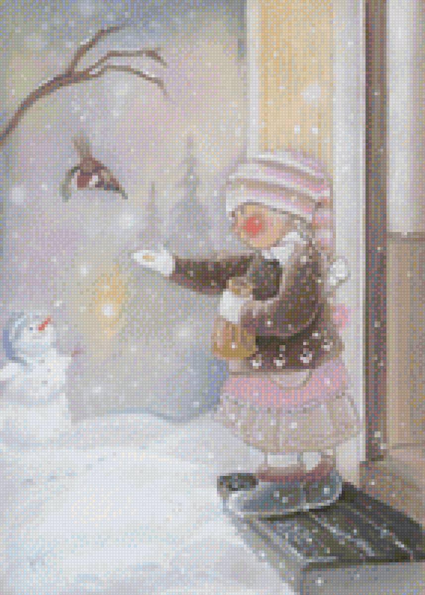 Зима - дети, люди - предпросмотр