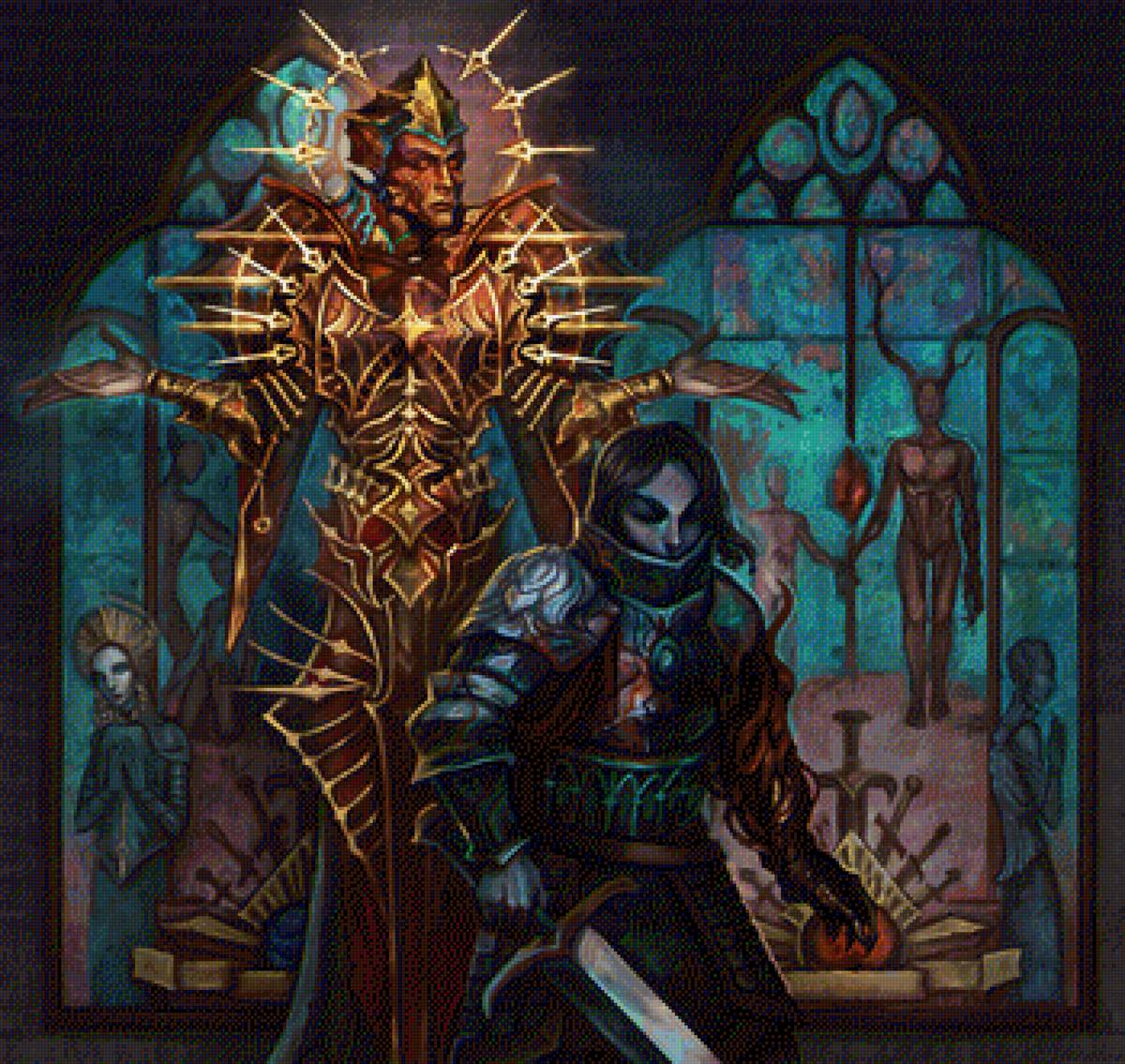 Дьявольское отражение - портрет, фэнтези, мужчина, фантастика - предпросмотр