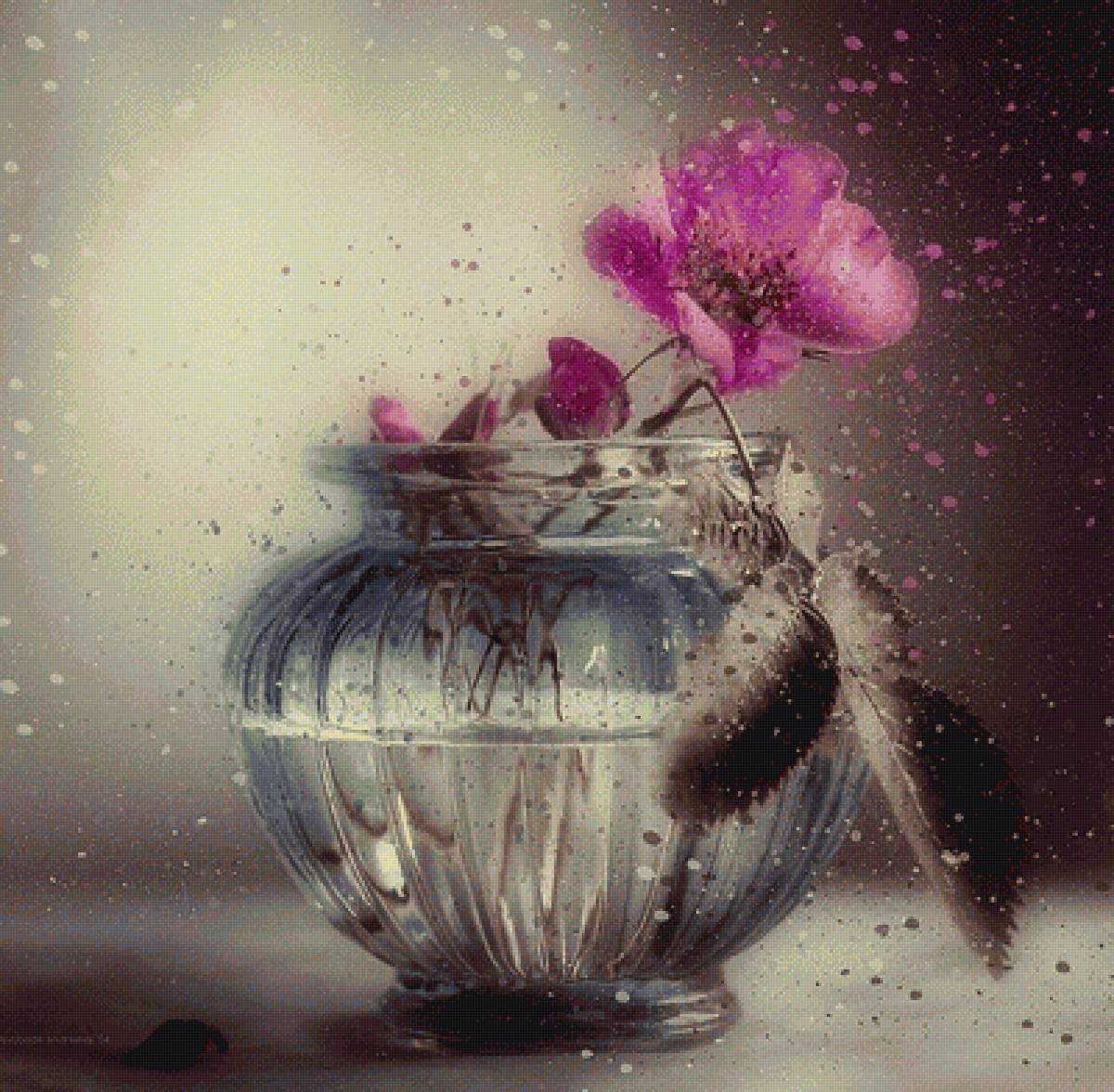 цветок - пнк, ваза, натюрморт, цветок - предпросмотр