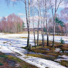 Схема вышивки «Ранняя весна. Станислав Брусилов»