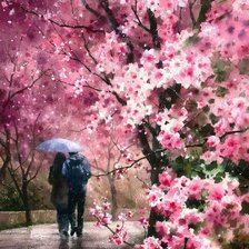 Схема вышивки «Розовый сод»