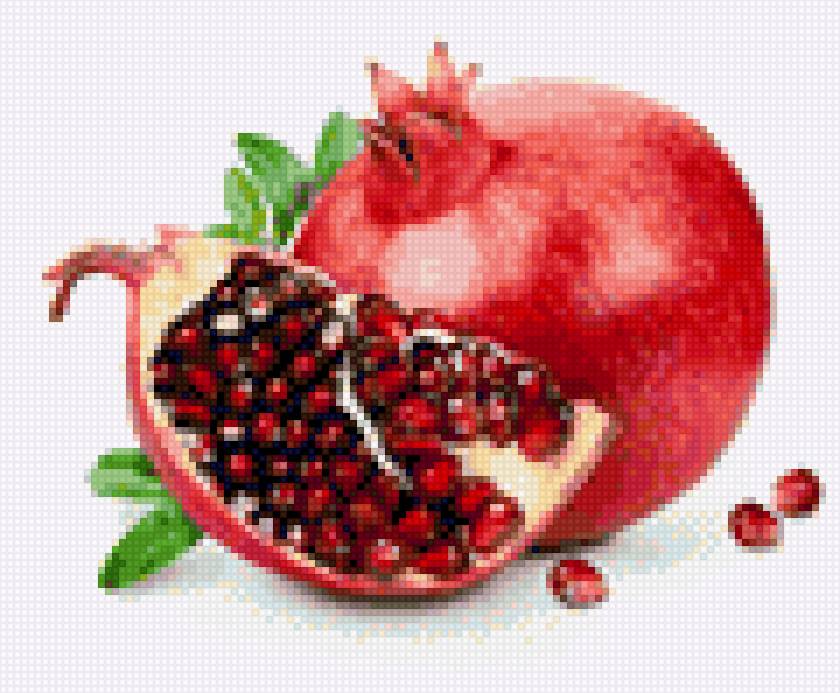 Гранат с зернышками 120 - зернышки, листики, гранат - предпросмотр