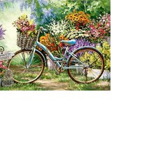 Схема вышивки «FLORES Y BICICLETA»