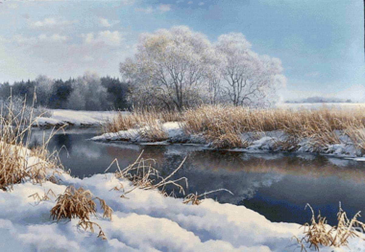 Зима - зима, речка - предпросмотр