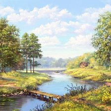 Схема вышивки «пейзаж»