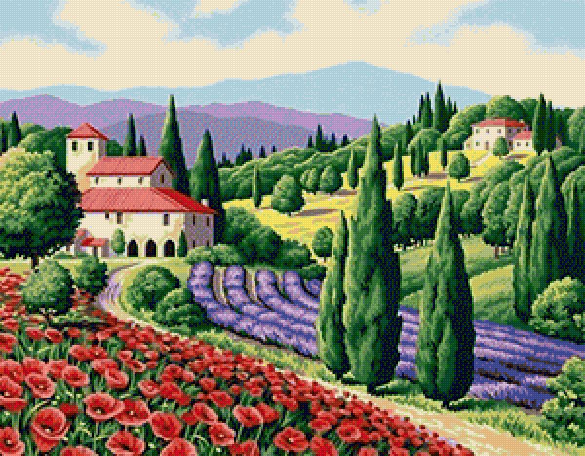 táj, rét, ház - предпросмотр