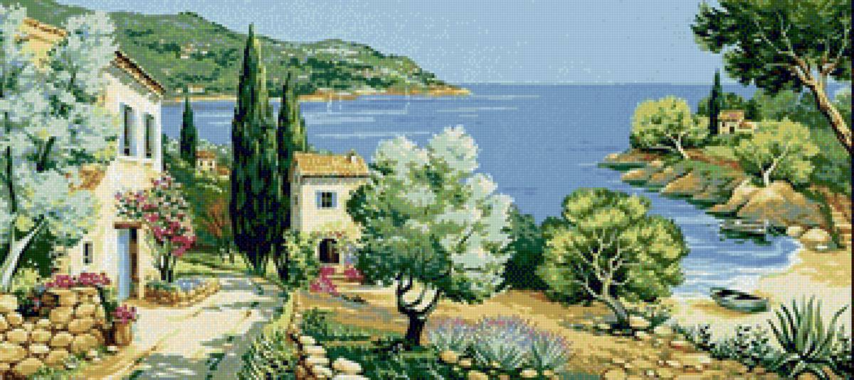 tenger, ház, part - предпросмотр