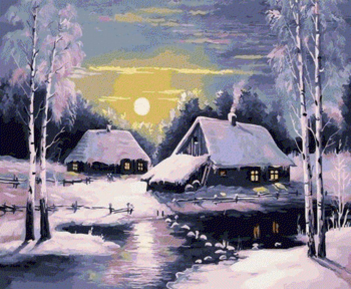 księżycowa zimowa noc - предпросмотр