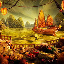 Схема вышивки «КАРЛ УОРНЕР. МОРЕ ЕДЫ»